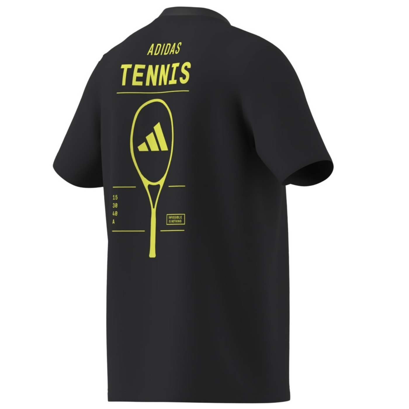 Adidas AEROREADY Tennis Graphic T-Shirt - Black / Lucid Lemon