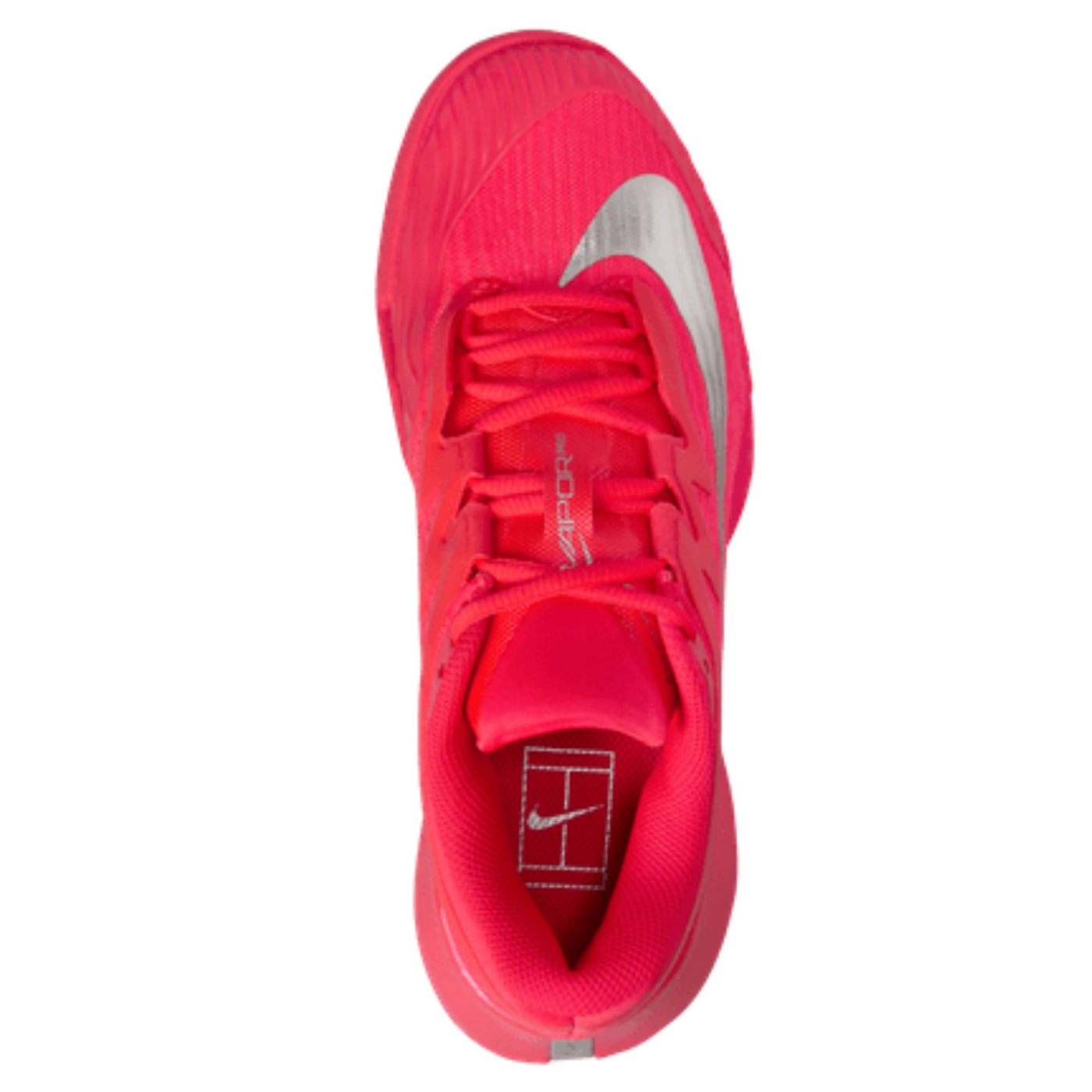 Nike Zoom Vapor Pro 3 Premium Womens Hard Court Tennis Shoes - Bright Crimson/Metallic Silver