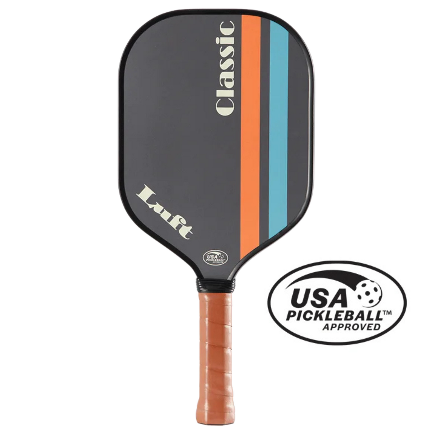 Luft Classic Pickleball Paddle - Charcoal/Orange/Green/Cream