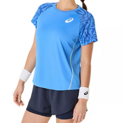 Asics Game SS Womens Top - Blue Coast