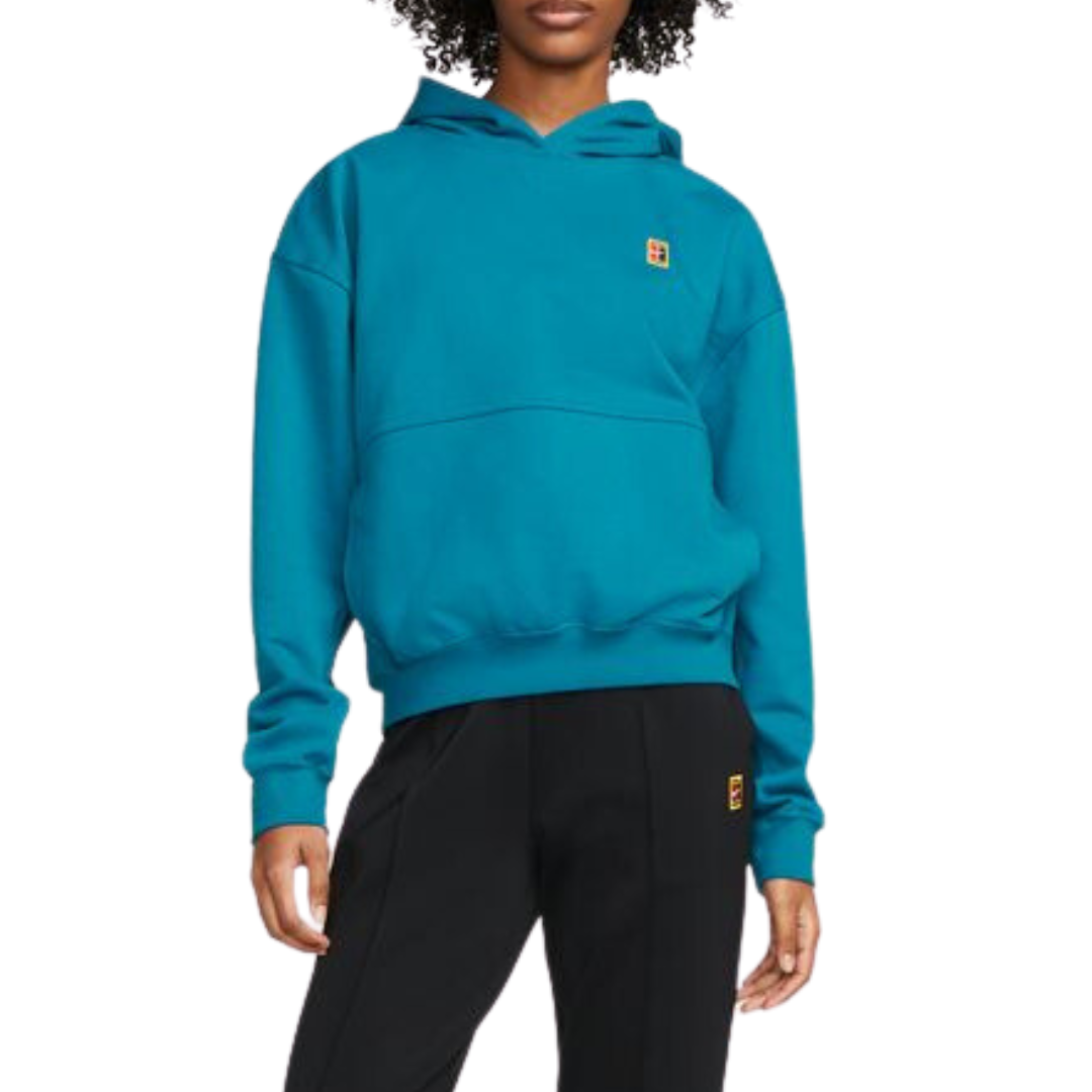 Nike Court Women Fleece Tennis Hoodie - Green Abyss