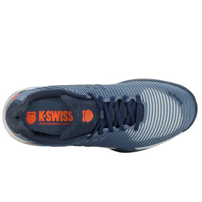 K Swiss Hypercourt Express 2 AC Mens Tennis Shoes - Winward Orion Blue / Scarlet Ibis