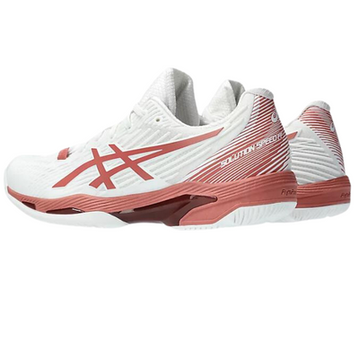 Asics Solution Speed FF 2 Womens Tennis Shoes - White/Light Garnet