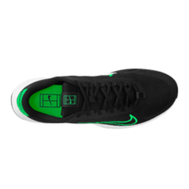 Nike Court Vapor Lite 2 Men Hard Court Tennis Shoes - Black/Poison Green-White