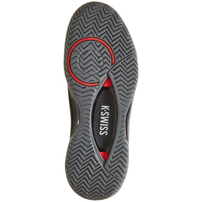 K Swiss Hypercourt Supreme 2 Men Tennis Shoes - Black/Steel Gray/Firey Red
