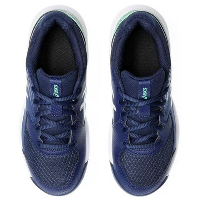 Asics Gel Dedicate 8 Grade School Kids Tennis Shoes - White/Blue Expense