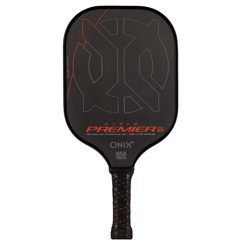 Onix Evoke Premier Pro Raw Carbon Fiber Pickleball Paddle - Black