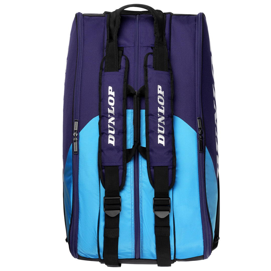 Dunlop FX Performance Thermo 12 Racquet Tennis Bag - Violet/Black/Cyan