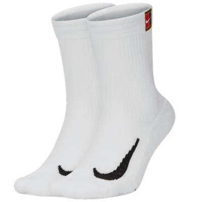 Nike Court Multiplier Cushioned Tennis Crew Socks 2 Pairs - White