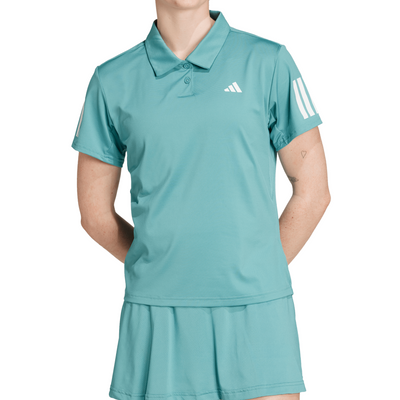 Adidas Club Tennis Climacool 3-Stripes Womens Tennis Polo Shirt - Powder Teal/Turquoise