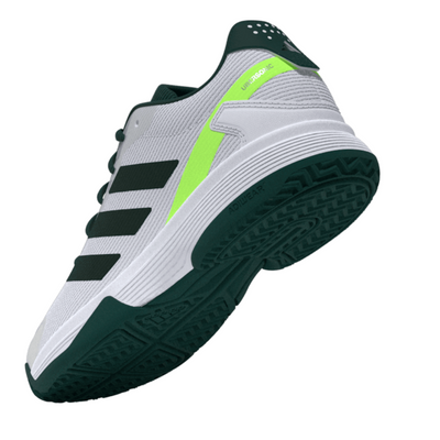Adidas Ubersonic Junior Tennis Shoes - Pure Teal/Silver Metallic/ Lucid Lemon