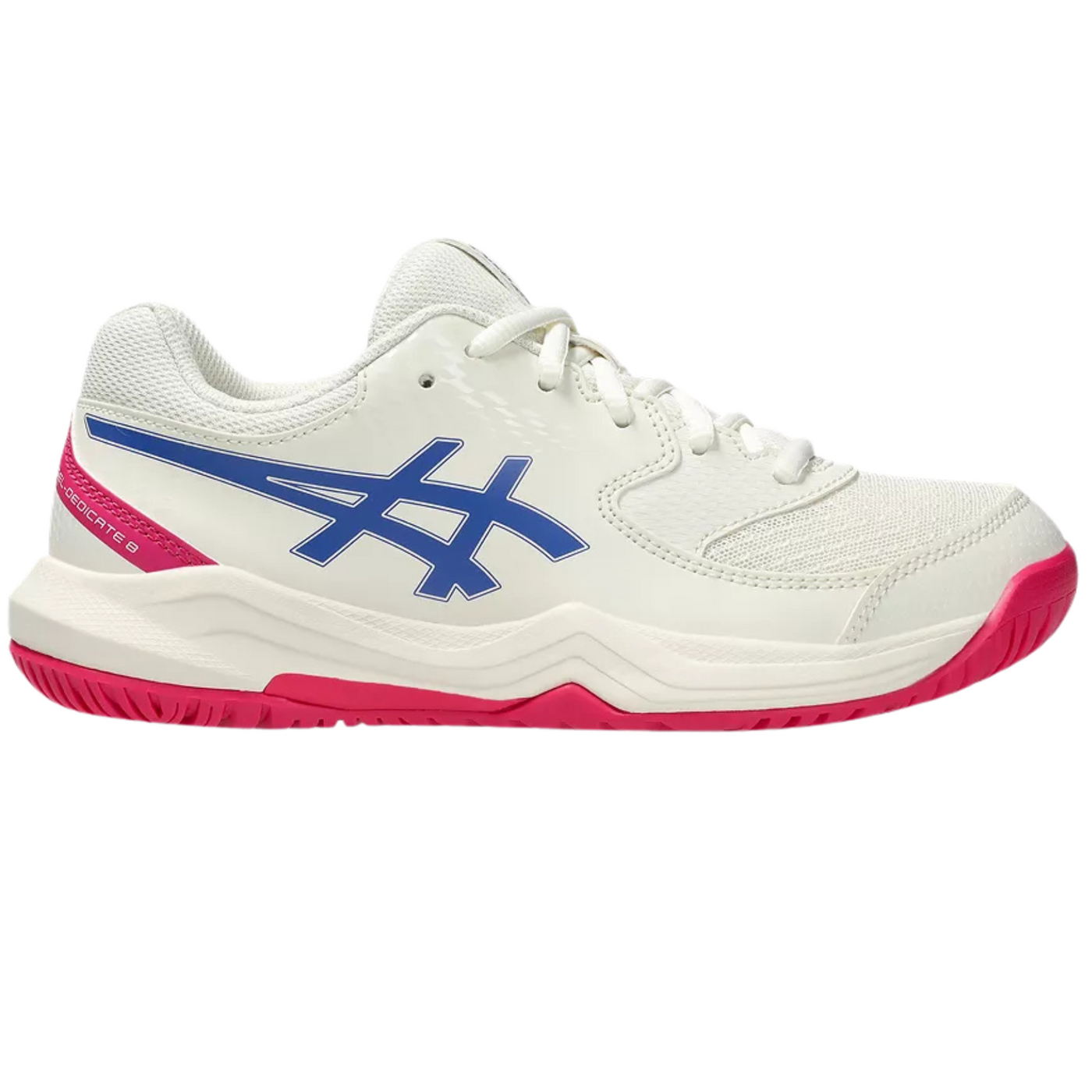 Asics Gel-Dedicate 8 Junior Tennis Shoes - Cream/Dark Cobalt