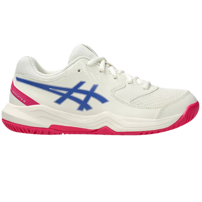 Asics Gel-Dedicate 8 Junior Tennis Shoes - Cream/Dark Cobalt
