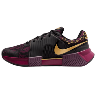 Nike GP Challenge 1 "Naomi Osaka" Womens Hard Court Tennis Shoes - Bordeaux/Metallic Gold-Black