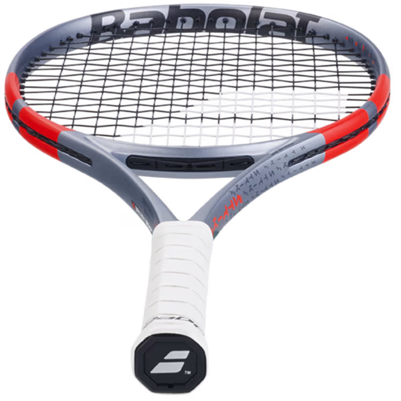 Babolat Pure Strike 100 Gen 4 Unstrung Tennis Racquet - Carbon Gray/Neon Red