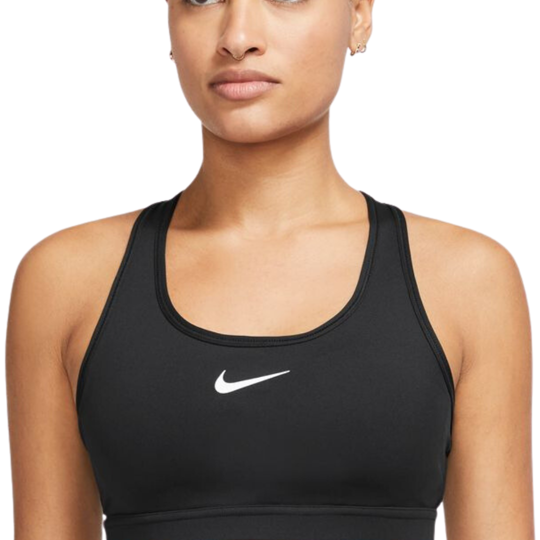 Nike Swoosh Medium Support Women's Padded Sports Bra - White/Stone Mauve/Black
