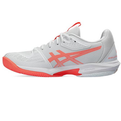 Asics Solution Speed FF 3 Women's Tennis Shoes - White/Sun Coral