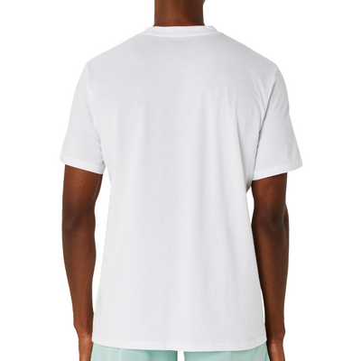 Asics Seasonal Logo Graphic Short Sleeve Men Tennis Top - Brilliant White