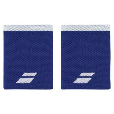 Babolat Logo Jumbo Tennis Wristband 4118 - White/Sodalite Blue