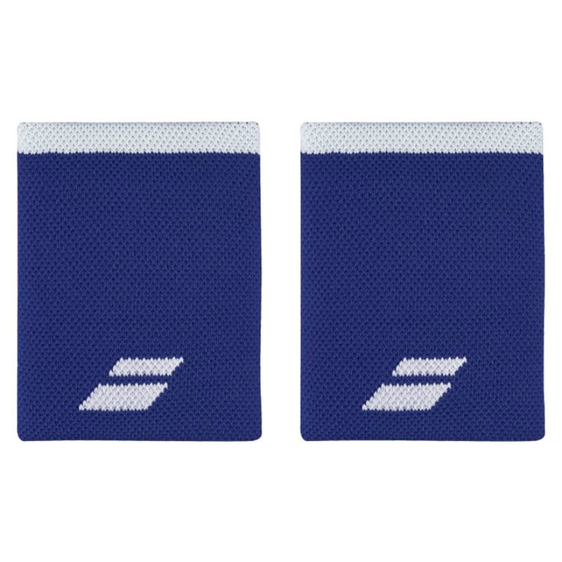 Babolat Logo Jumbo Tennis Wristband 4118 - White/Sodalite Blue