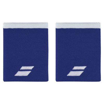 Babolat Logo Jumbo Tennis Wristband 4118 - White/Sodalite Blue