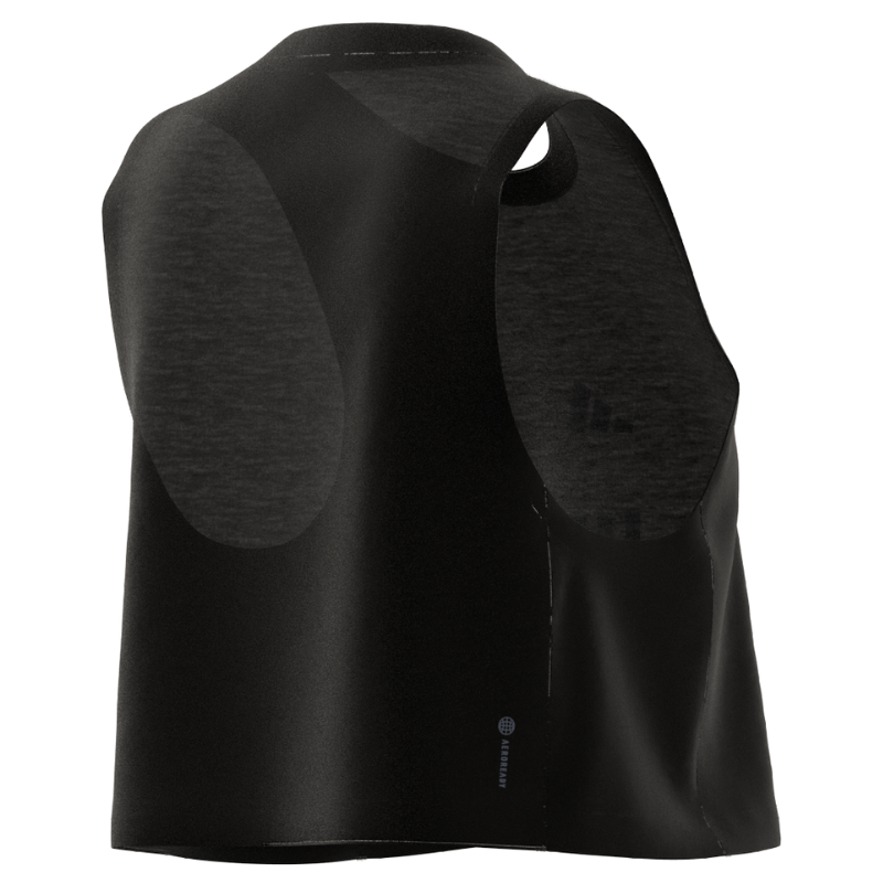 Adidas Train Essentials Train Cotton Cropped 3 Stripes Tank Top - Black/White