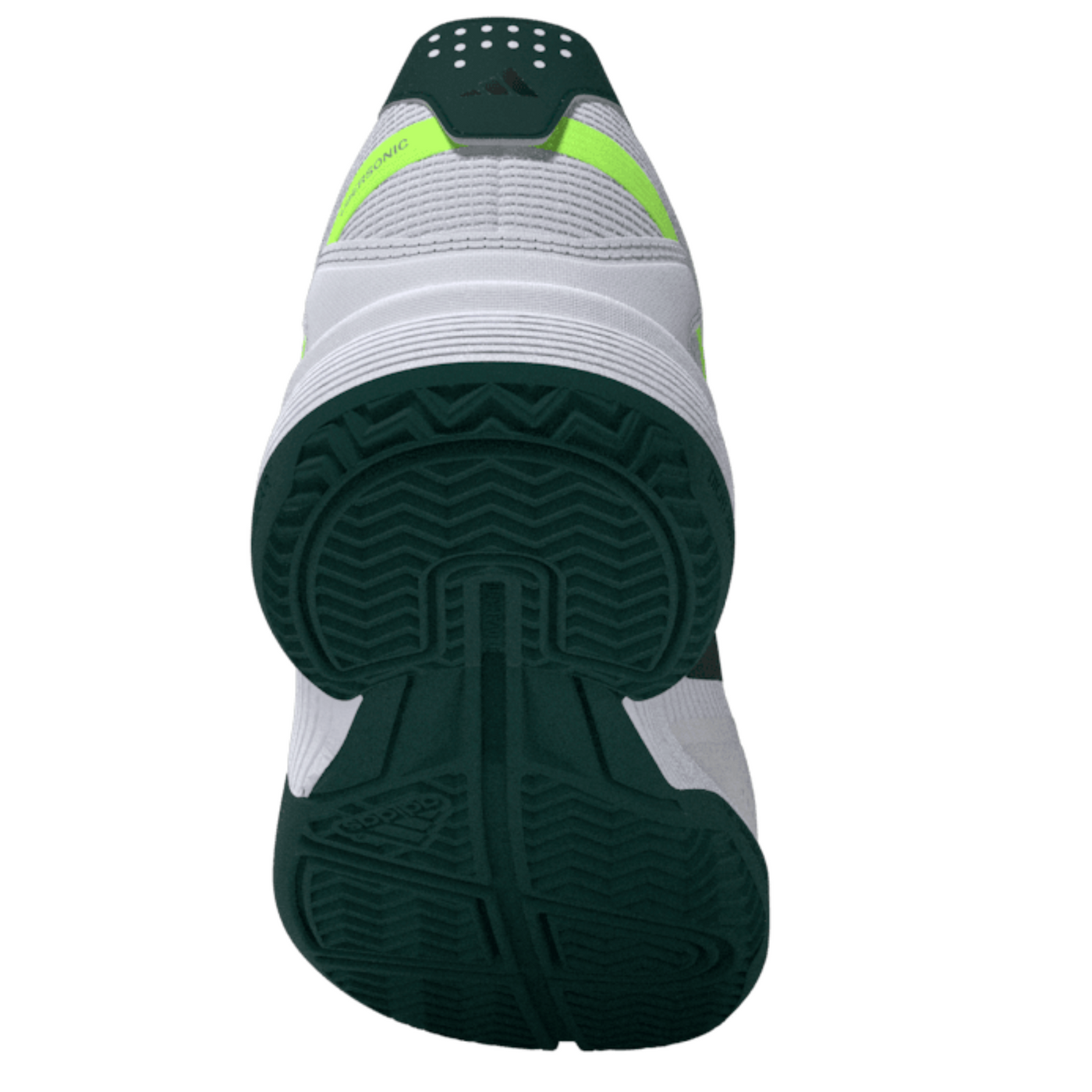 Adidas Ubersonic Junior Tennis Shoes - Pure Teal/Silver Metallic/ Lucid Lemon