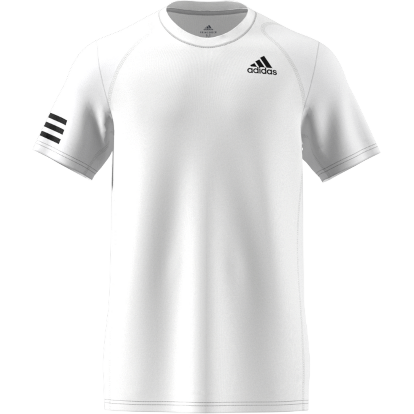 Adidas Club 3-Stripe Tennis T-Shirt - White/Black