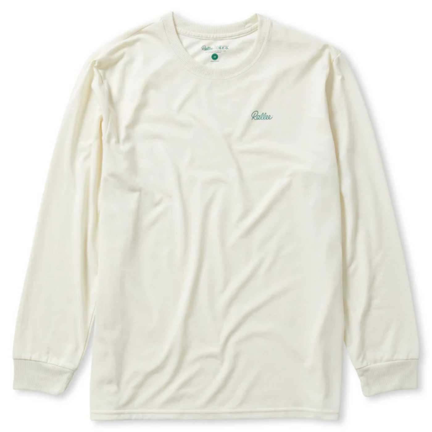 Rallee Rafter Long Sleeves Classic Mens Tennis Tee - Vintage White