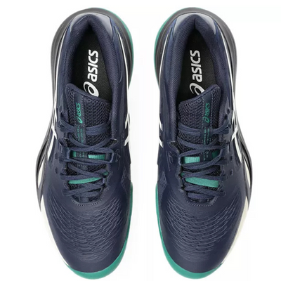 Asics Gel Resolution X Clay Herringbone Mens Tennis Shoes - Midnight/Cream