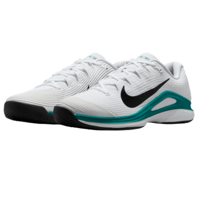 Nike Vapor 12 Mens Hard Court Tennis Shoes - White/Black Radiant Emerald