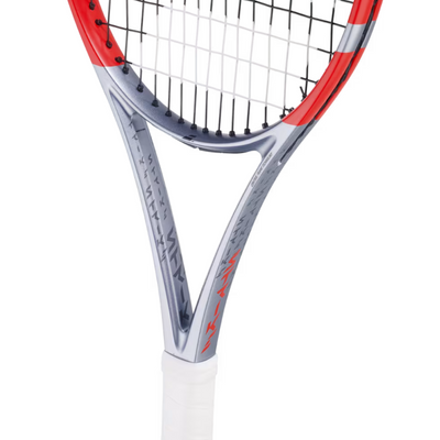 Babolat Pure Strike 100 Gen 4 Unstrung Tennis Racquet - Carbon Gray/Neon Red