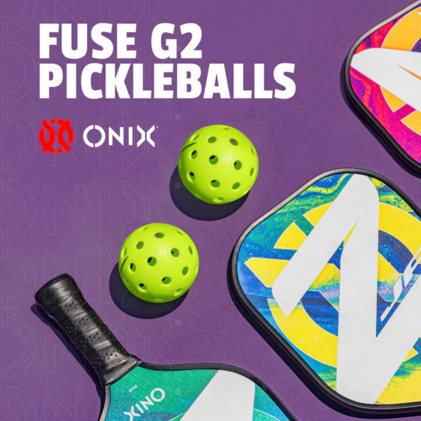 Onix Fuse G2 Outdoor Pickleballs 3 Pack - Yellow