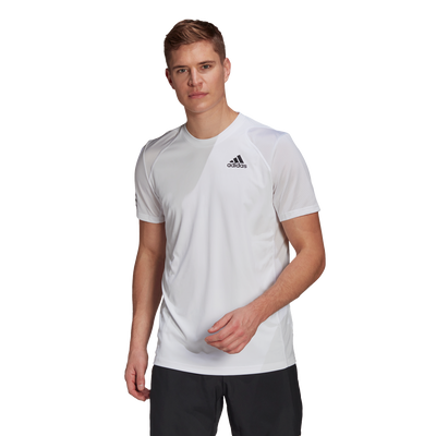 Adidas Club 3-Stripe Tennis T-Shirt - White/Black
