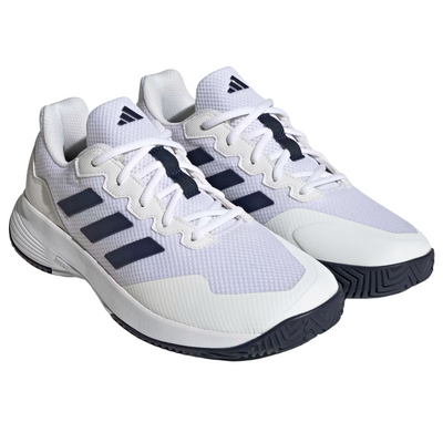Adidas Game Court 2.0 Mens Tennis Shoes - Cloud White / Team Navy Blue 2 / Cloud White