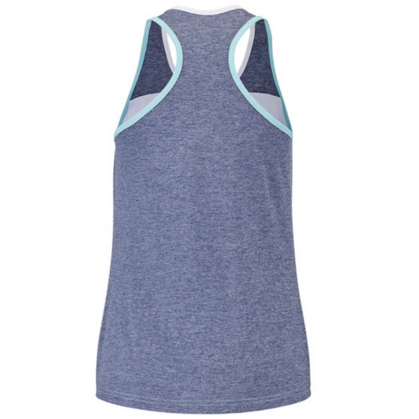Babolat Play Tank Girl Top 1079 - White/Blue Heather