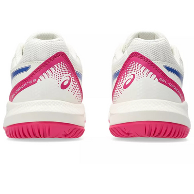 Asics Gel-Dedicate 8 Junior Tennis Shoes - Cream/Dark Cobalt