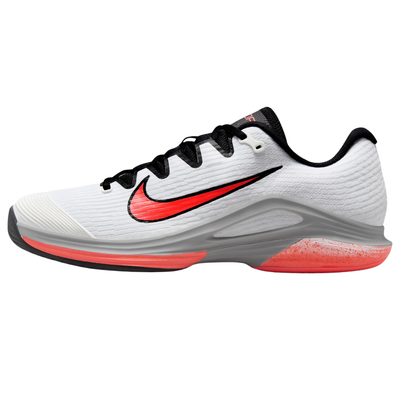 Nike Zoom Vapor 12 Mens Hard Court Tennis Shoes - White/Hot Lava Wolf Grey