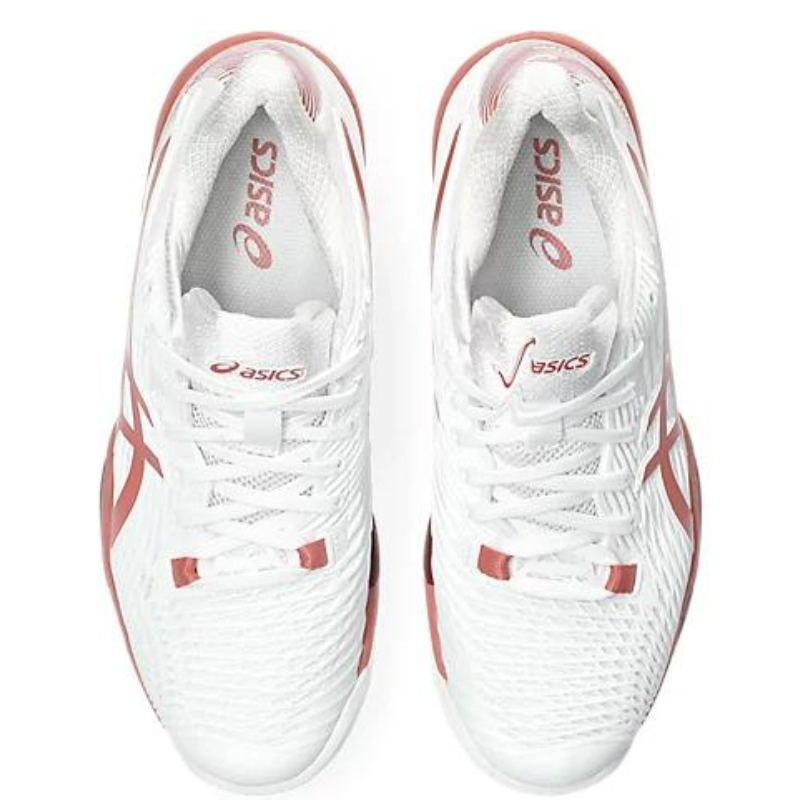 Asics Solution Speed FF 2 Womens Tennis Shoes - White/Light Garnet