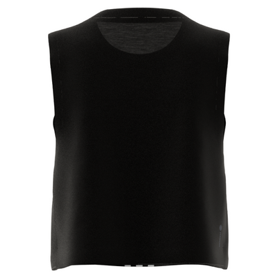 Adidas Train Essentials Train Cotton Cropped 3 Stripes Tank Top - Black/White