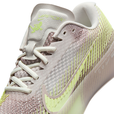 Nike Court Air Zoom Vapor 11 Premium Women Hard Court Tennis Shoes - Phantom/Barely Volt-Platinum Violet