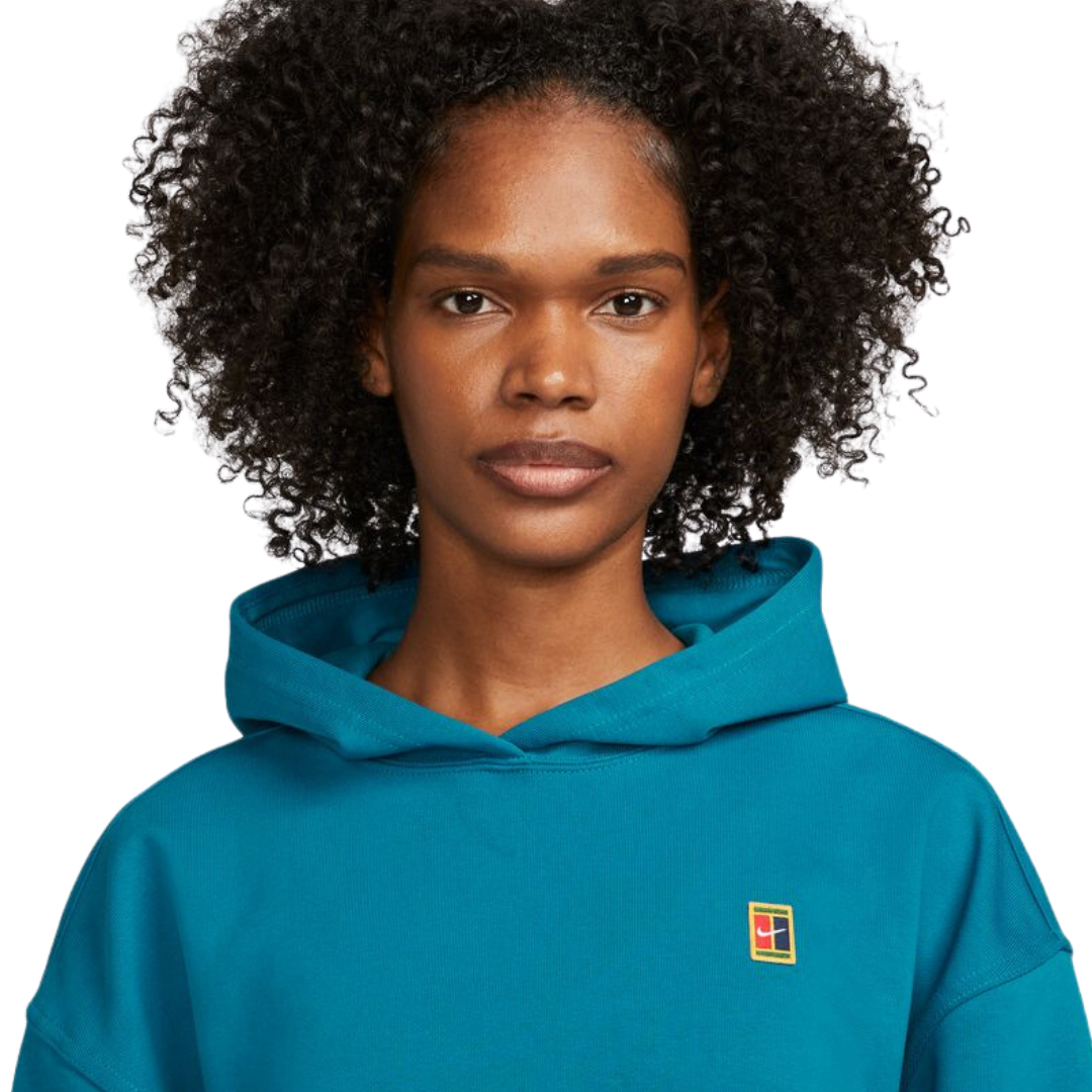Nike Court Women Fleece Tennis Hoodie - Green Abyss