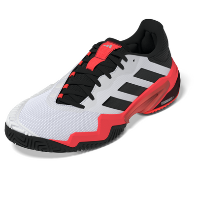 Adidas Barricade 13 Mens Tennis Shoes - Cloud White/Core Black/Lucid Red