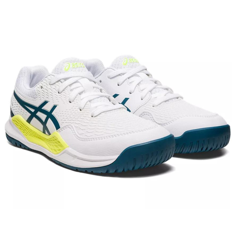Asics Gel Resolution 9 GS Kids Tennis Shoes - White / Restful Teal
