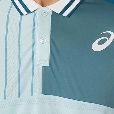 Asics Men Match Polo Shirt - Aquamarine