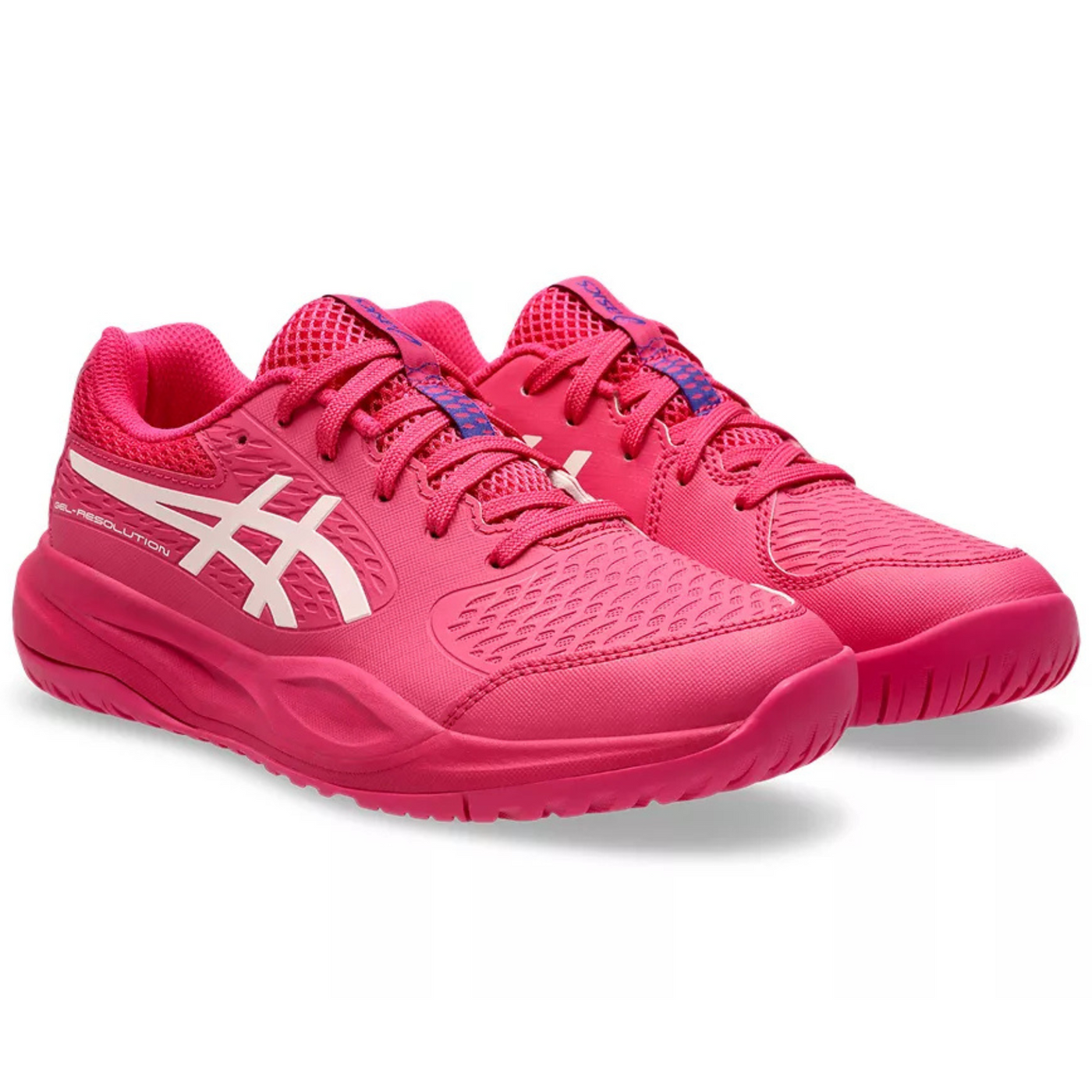 Asics Gel Resolution X Junior Tennis Shoes - Bright Rose/Cream