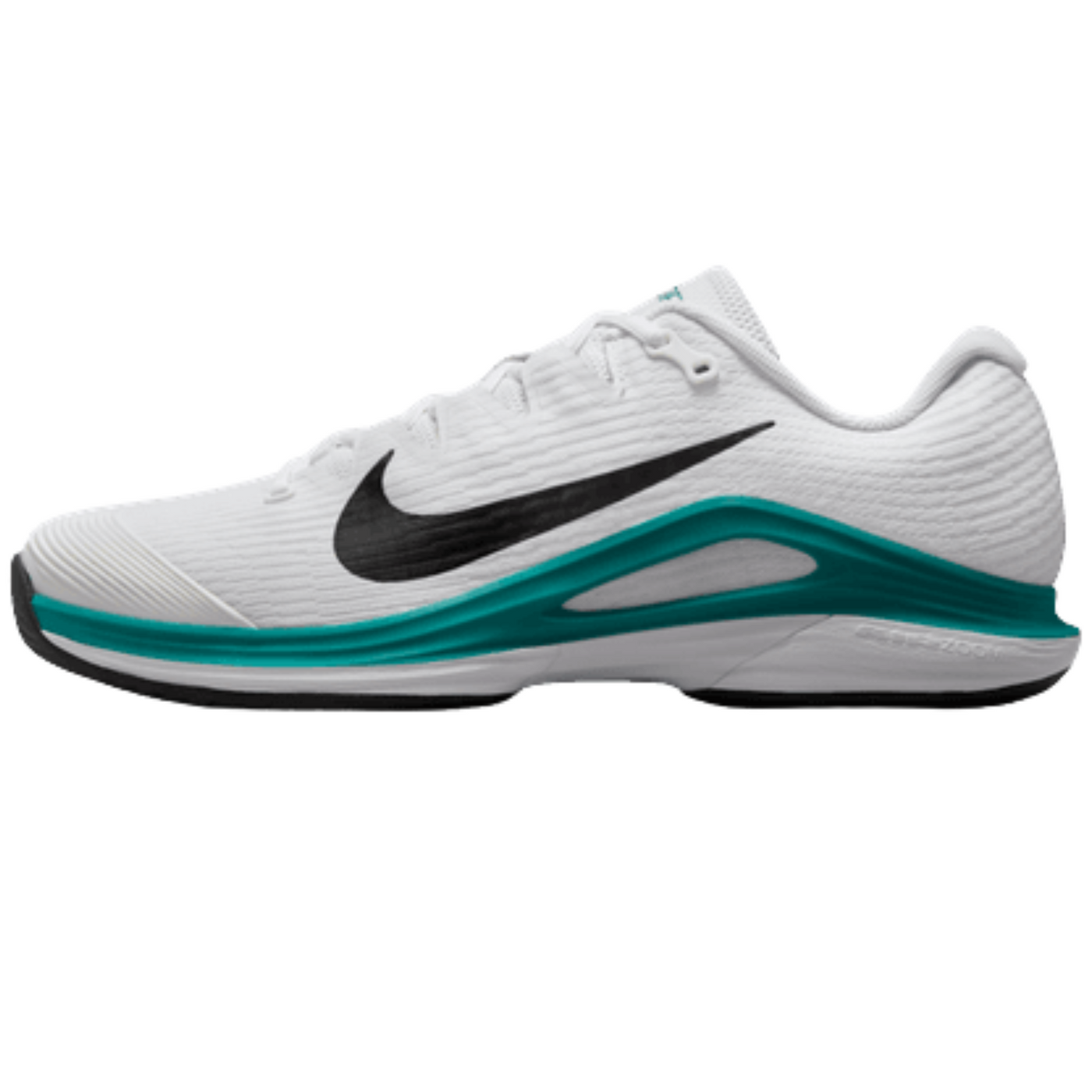 Nike Vapor 12 Mens Hard Court Tennis Shoes - White/Black Radiant Emerald