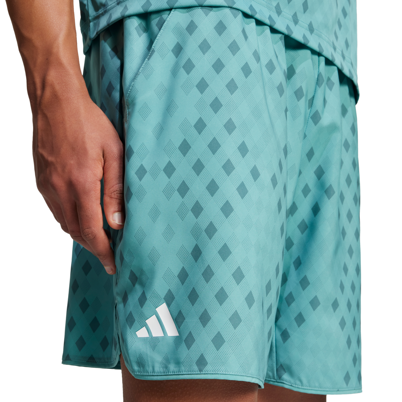 Adidas Club Tennis Climacool Graphic Mens Shorts - Powder Teal/Preloved Teal