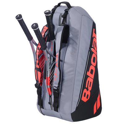 Babolat Pure Strike 6 Pack Tennis Bag Carbon Gray/Neon Red