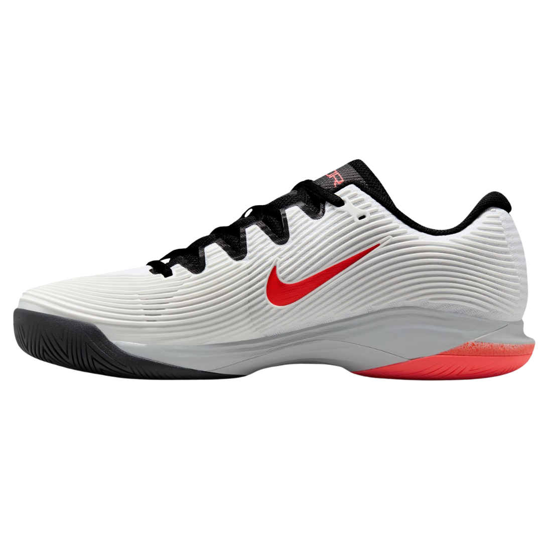 Nike Zoom Vapor 12 Mens Hard Court Tennis Shoes - White/Hot Lava Wolf Grey